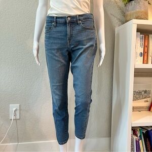 Everlane Stretch Midrise Skinny Jeans in Mid Blue